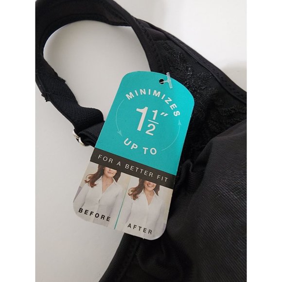 Bali Minimizer Passion for Comfort Minimizer Underwire Bra StyleDF3385 Black Siz - Picture 4 of 9